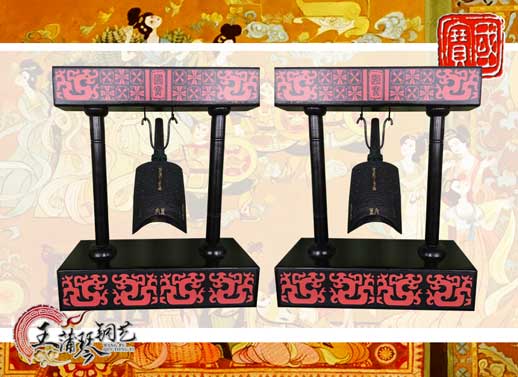 單件編鐘工藝品、外賓禮品、中國(guó)青銅編鐘